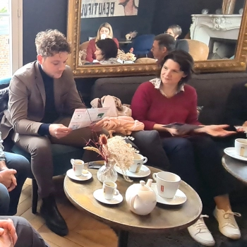 Echanges entre entrepreneurs du Pays d'Auge au manoir de l'Evêché - Lisieux - Réseau Pause Café en Normandie